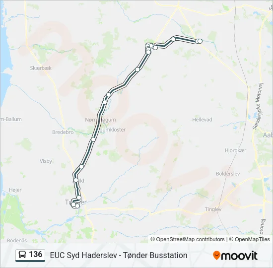 136 Bus Line Map