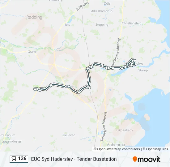 136 Bus Line Map