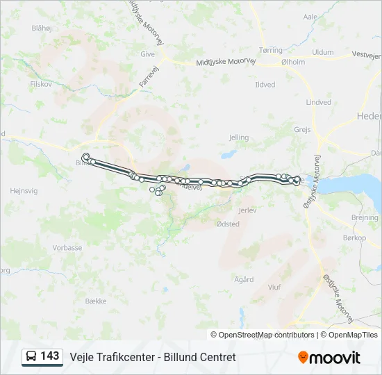 143 Bus Line Map