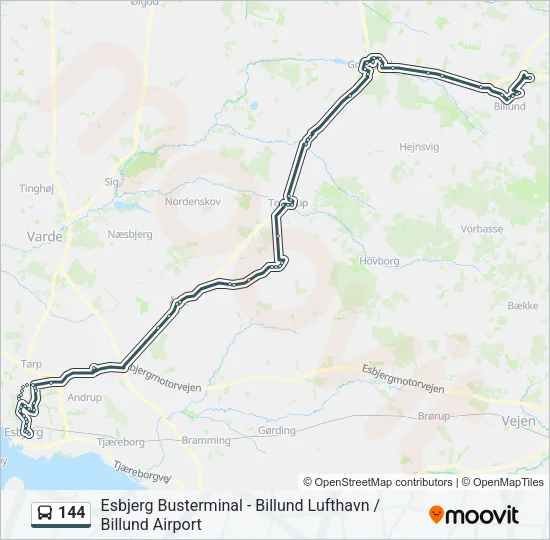 144 Bus Line Map