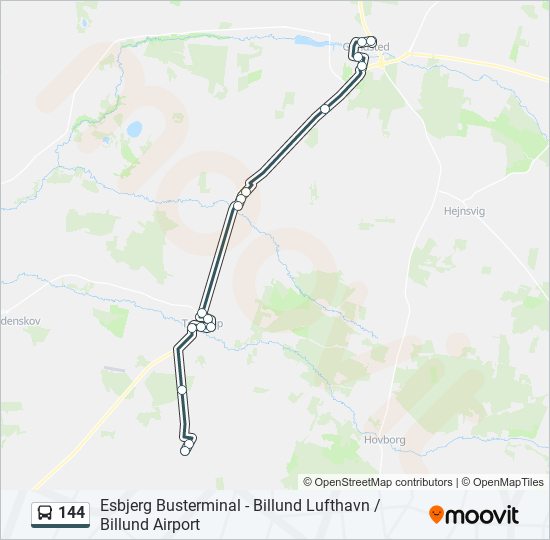 144 bus Line Map