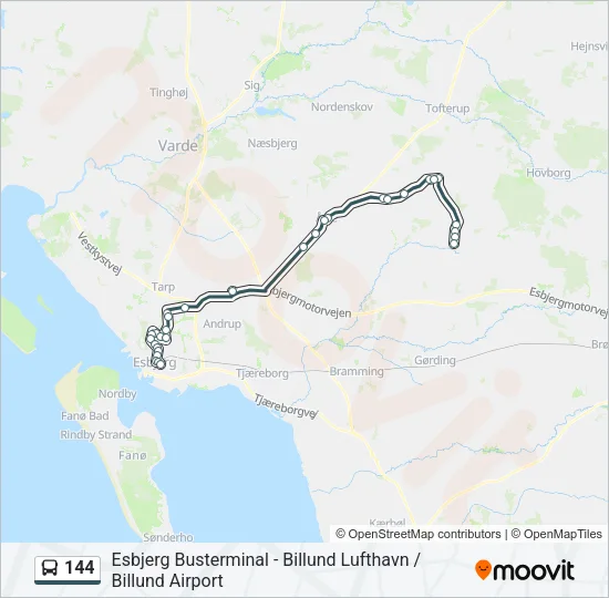 144 Bus Line Map