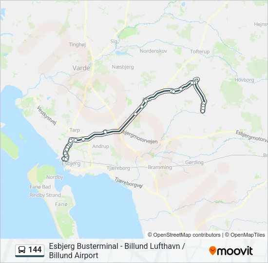 144 Bus Line Map