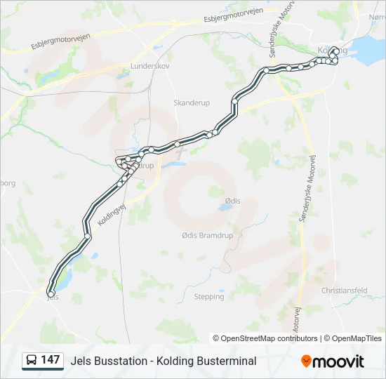 147 Bus Line Map