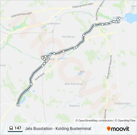 147 Bus Line Map