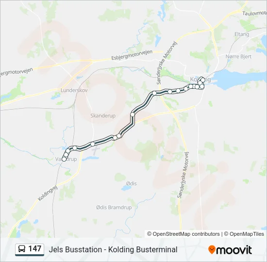 147 Bus Line Map