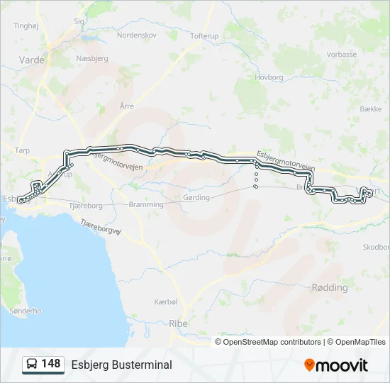 148 Bus Line Map