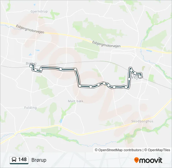 148 Bus Line Map