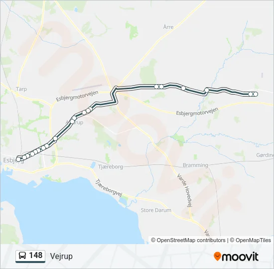 148 Bus Line Map