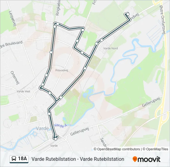 18A Bus Line Map