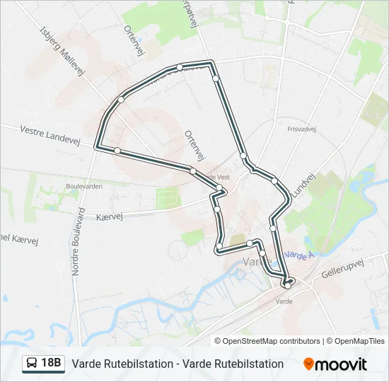 18B Bus Line Map