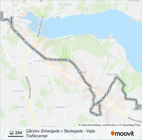 204 Bus Line Map