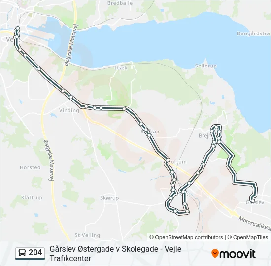 204 Bus Line Map