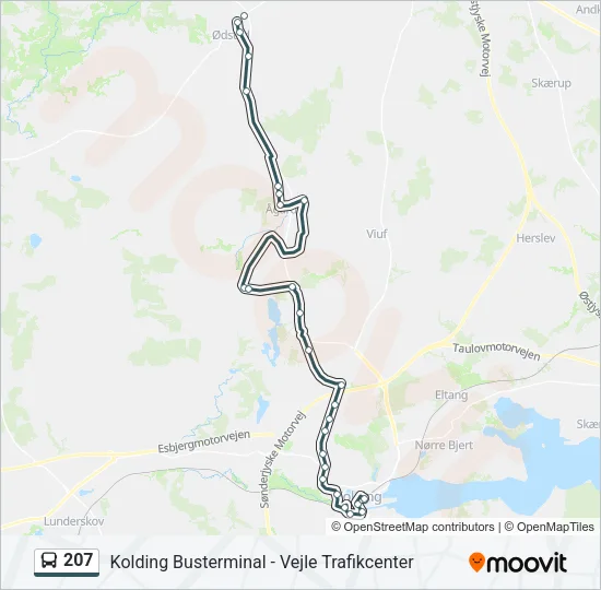 207 Bus Line Map