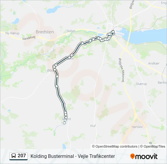 207 Bus Line Map