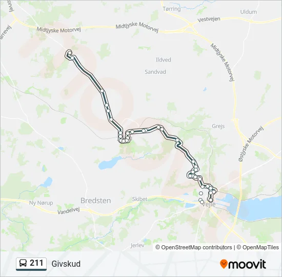 211 Bus Line Map