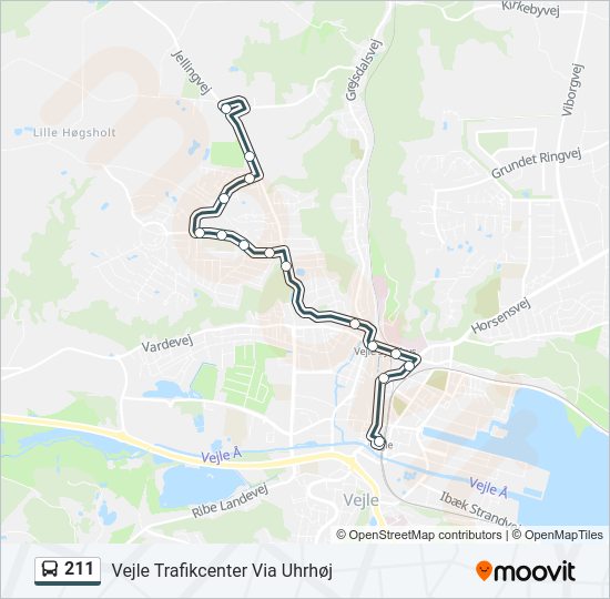 211 Bus Line Map