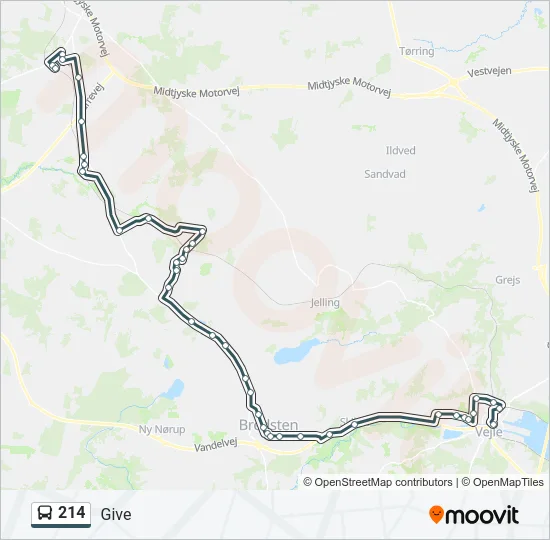 214 Bus Line Map
