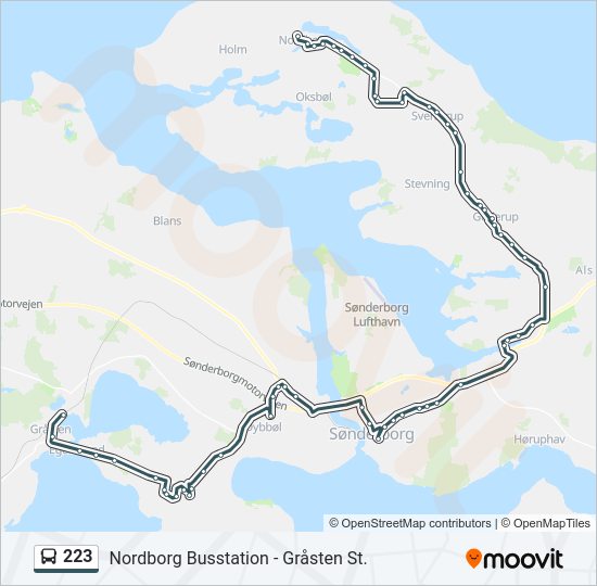 223 Bus Line Map