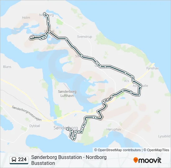 224 Bus Line Map
