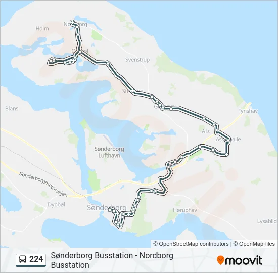 224 Bus Line Map