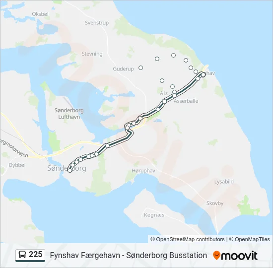225 Bus Line Map