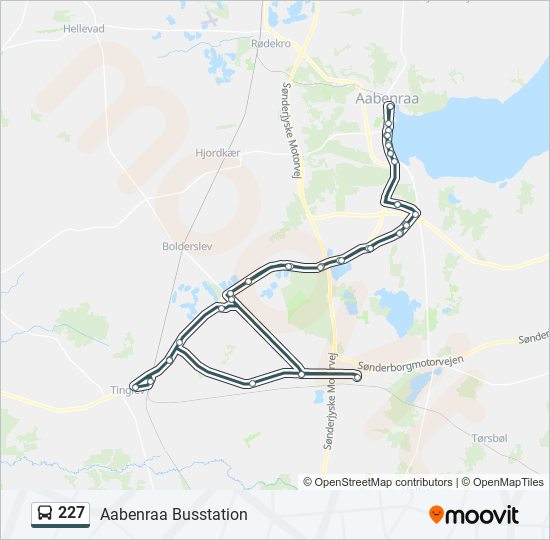 227 bus Line Map