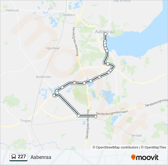 227 bus Line Map