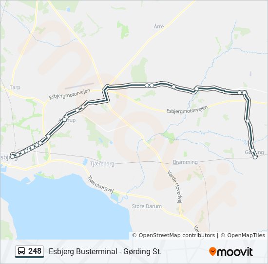 248 bus Line Map