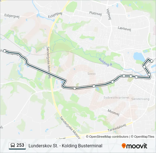 253 Bus Line Map