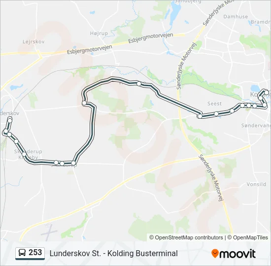 253 Bus Line Map
