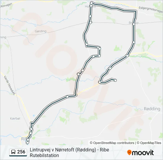 256 Bus Line Map