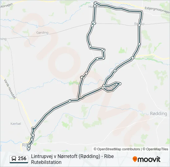 256 Bus Line Map