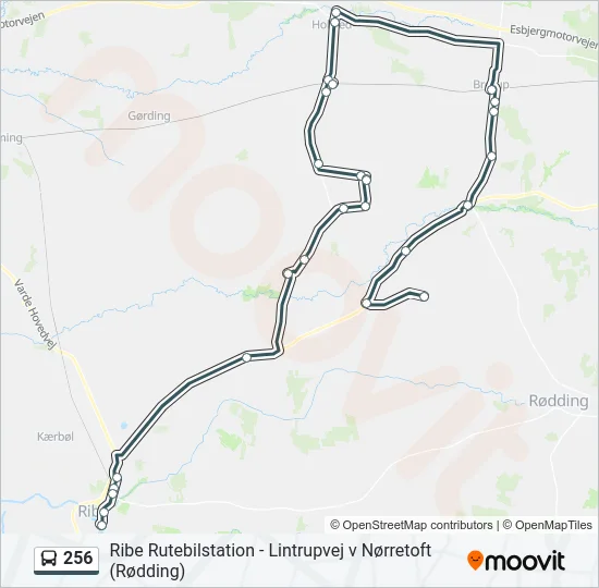 256 Bus Line Map