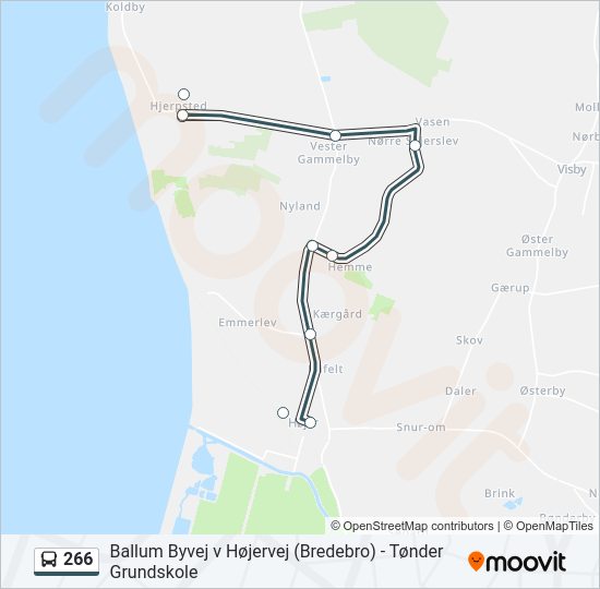 266 bus Line Map