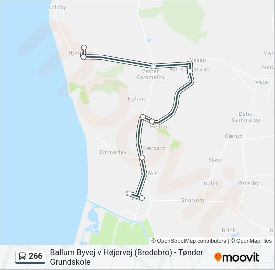 266 Bus Line Map