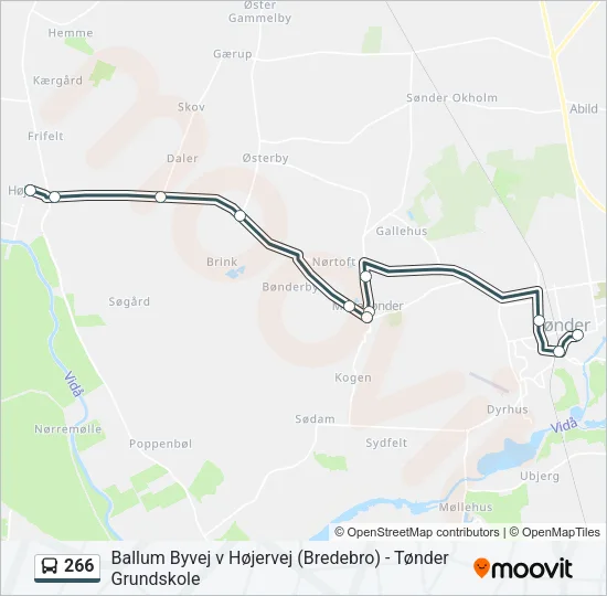 266 Bus Line Map