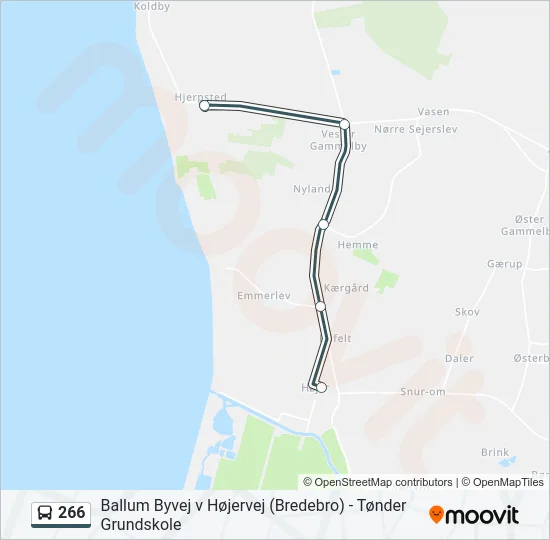 266 Bus Line Map
