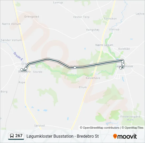 267 Bus Line Map