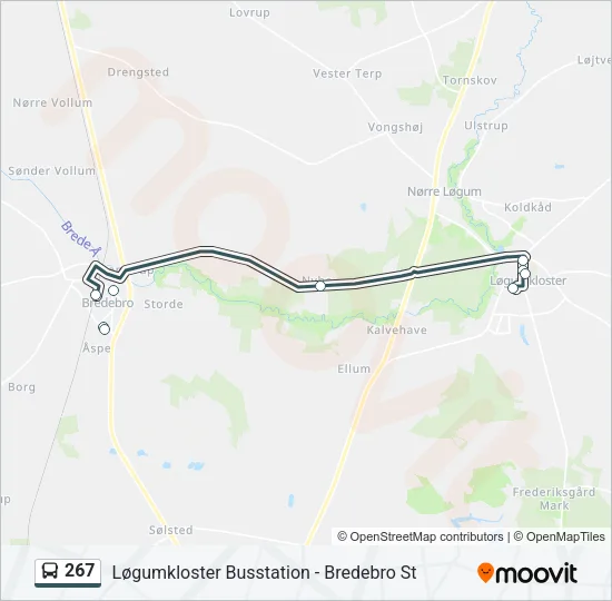 267 Bus Line Map