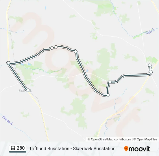 280 Bus Line Map