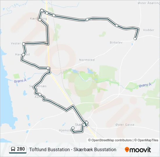 280 Bus Line Map