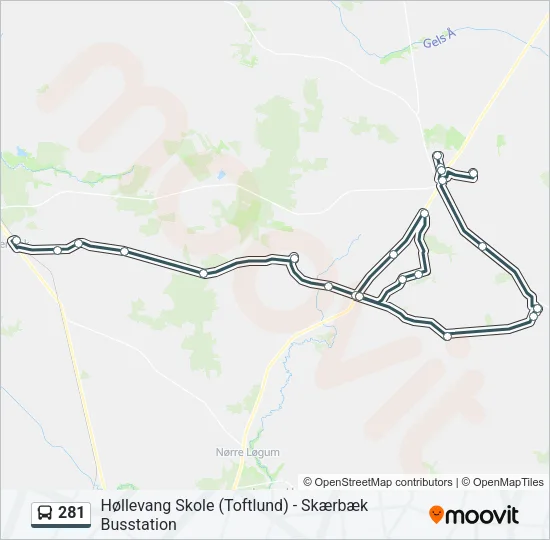 281 Bus Line Map