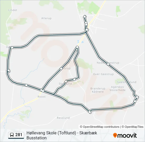 281 Bus Line Map