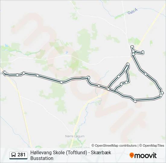 281 Bus Line Map