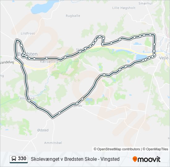 330 bus Line Map