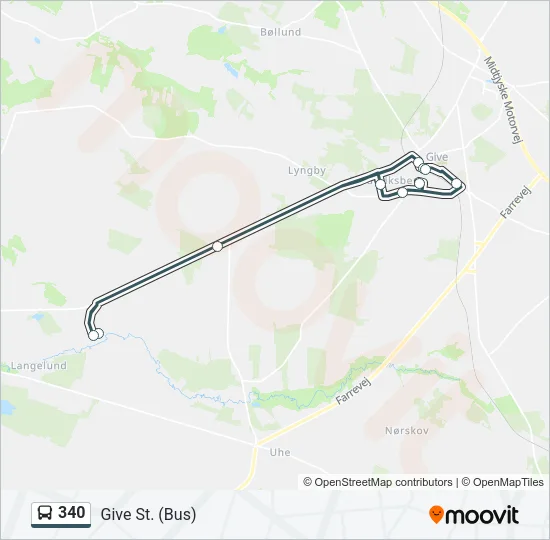 340 Bus Line Map