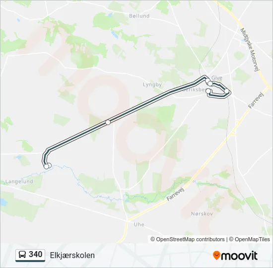 340 Bus Line Map