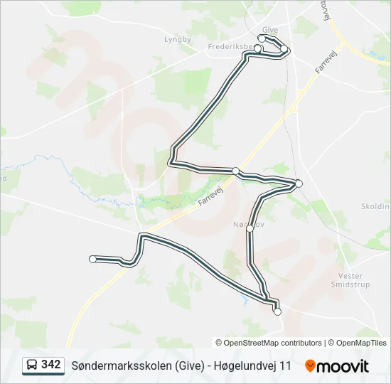 342 Bus Line Map