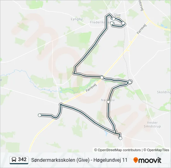 342 Bus Line Map